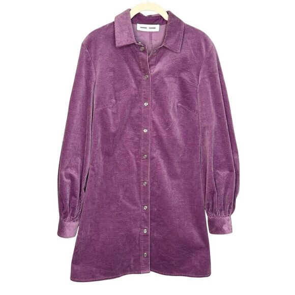 SAMSOE SAMSOE Mini Dress Size Small Purple Jasper Corduroy - Picture 2 of 11